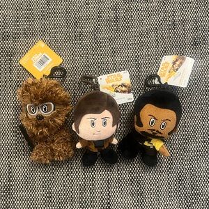Disney Star Wars Heroez Mini Clips Han Solo, Chewbacca, Lando NWT